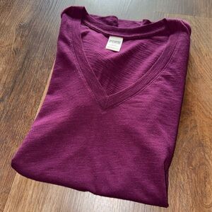 Maroon V-Neck Shirt